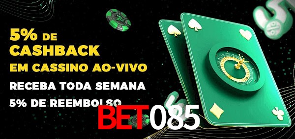 Promoções do cassino ao Vivo bet085
